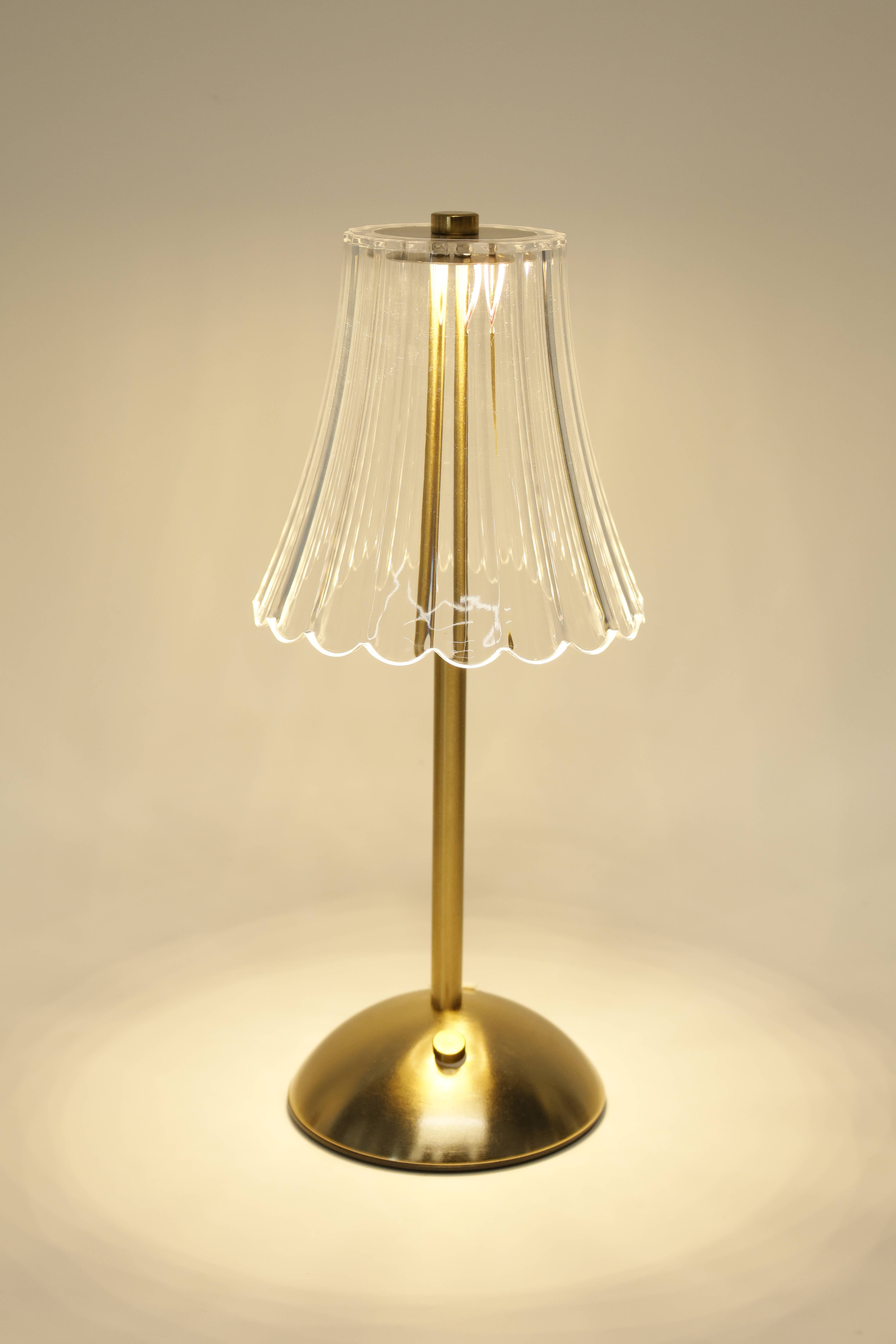 LAX Gadgets - Wholesale Accent/Desk Lamp - Crystal LED Lamps – Gold (Tubular & Classic Styles)5