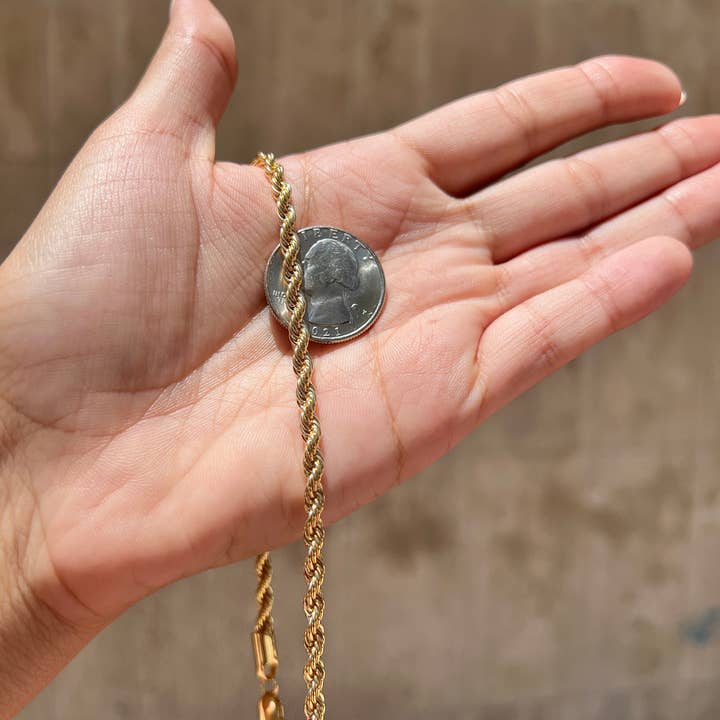 The Bead Bazaar - Wholesale Link & Chain Necklace - Wholesale Gold Filled 2mm Rope Chain, 18KT Gold Filled Rope Chain, Bulk Gold Chains, Gold Filled Chain, Finished Necklaces, Wholesale Rope Chain