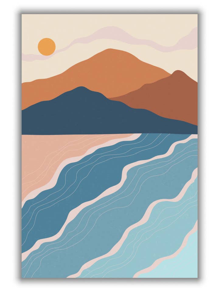 Strand en bergen #2 voor wholesale door Stanley Print House