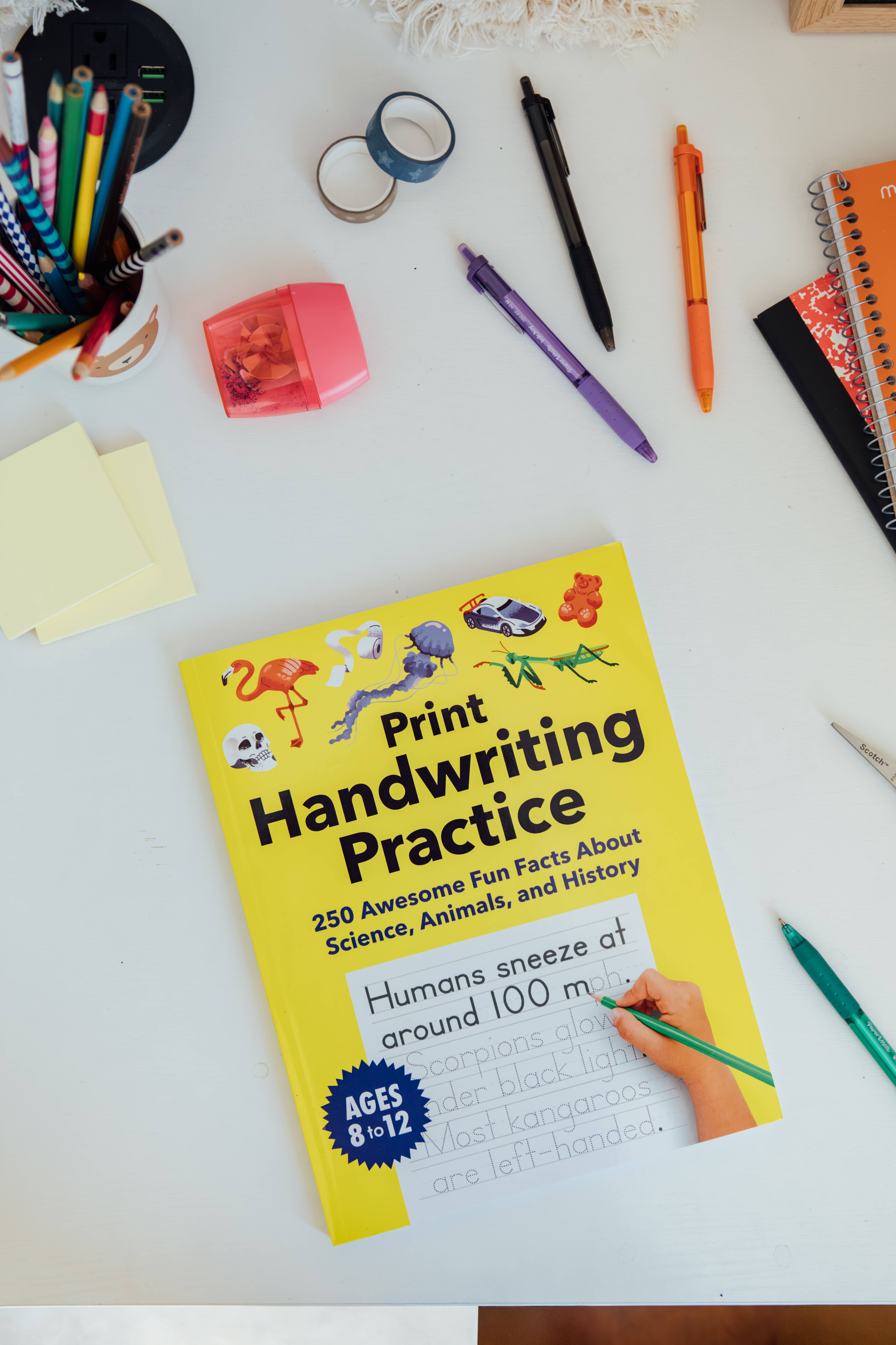 Blue Star Press - Wholesale Middle Grade Book (9-12) - Print Handwriting Practice for Kids 8-12 (with fun facts!)5