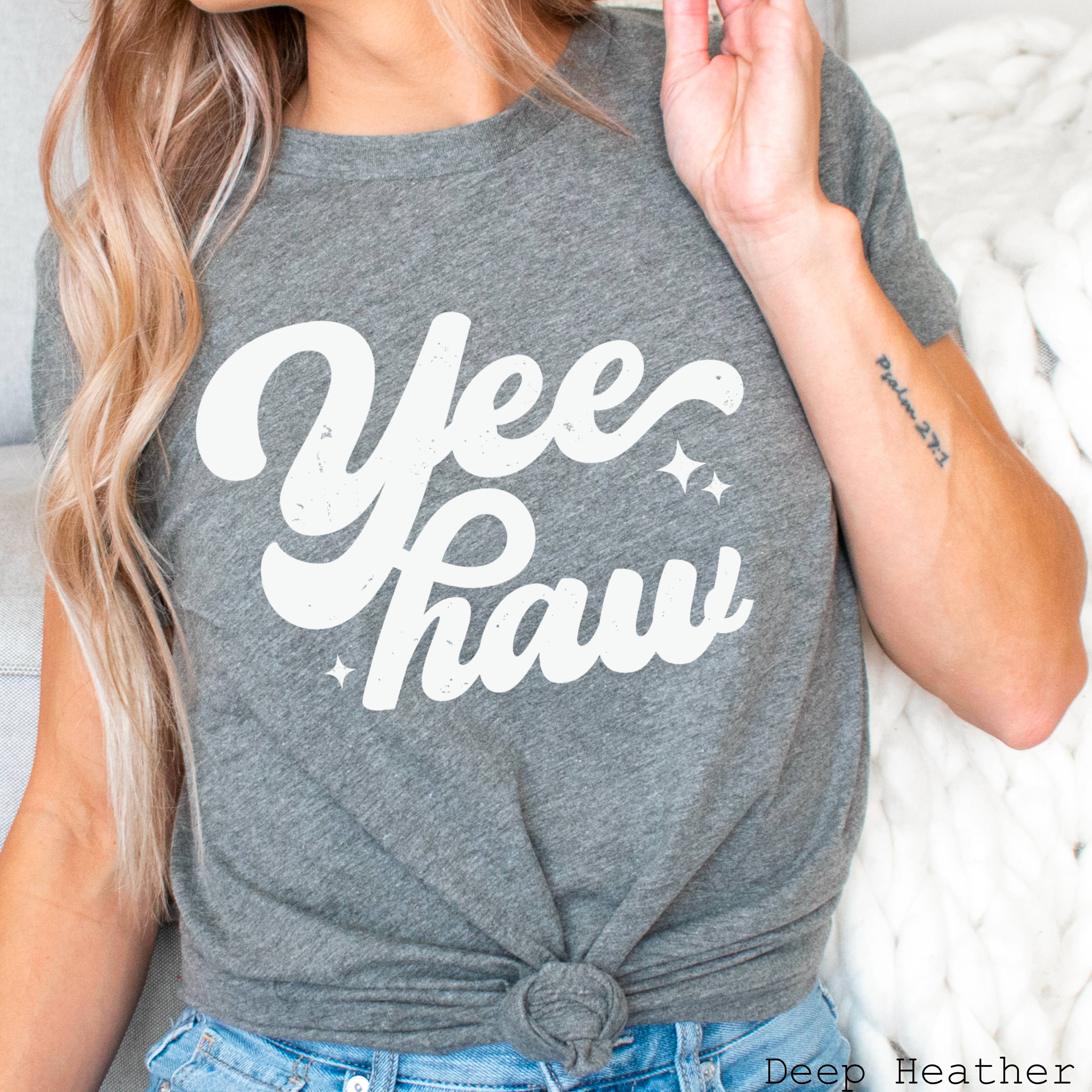 Shoppe SHC - Wholesale Screen Printed T-Shirt - Women's - Yee Haw Graphic Tee  | Country Graphic Tee | Bella Canvas5