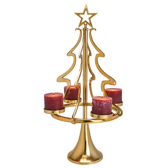 Arranjo de Advento Árvore de Natal em Metal, Dourado (L/A/P) 48x86x48cm por atacado de Wurm