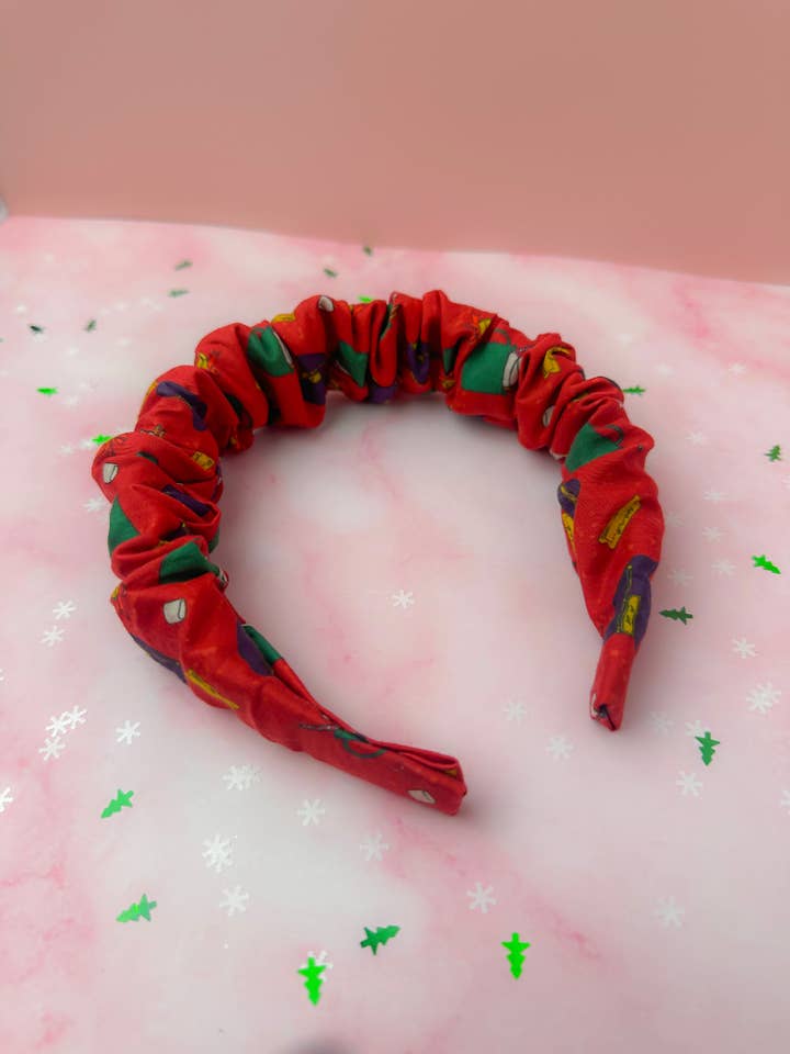 Hot Chocolate EXCLUSIVE Scrunchie Headband | Handmade Hair Accessories UK for wholesale by ThatsSewLauraUk