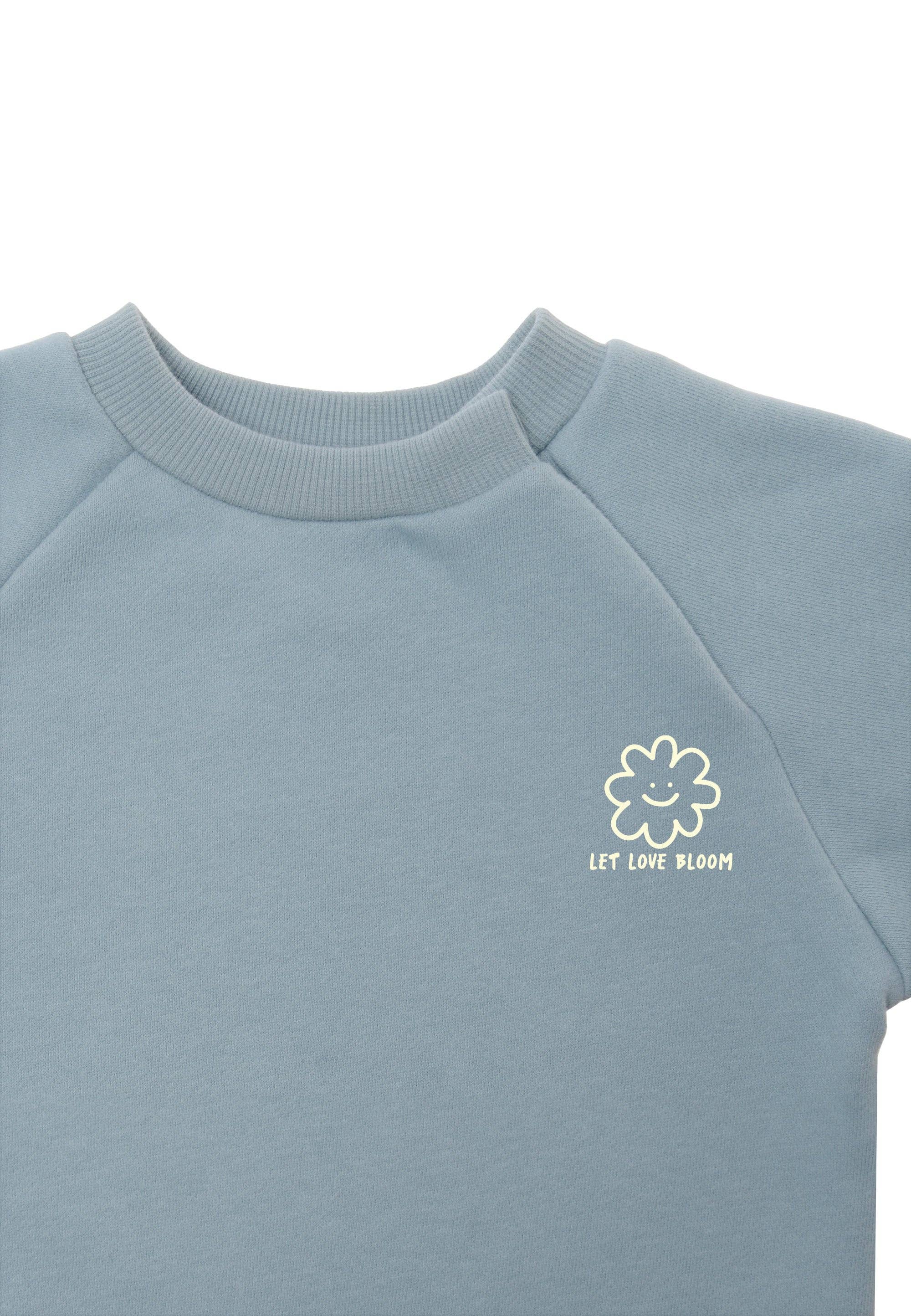 Liliput – Großhandel Mama-Kind-Set – Love Bloom Sweatshirt hellblau Mini and Me Edition7