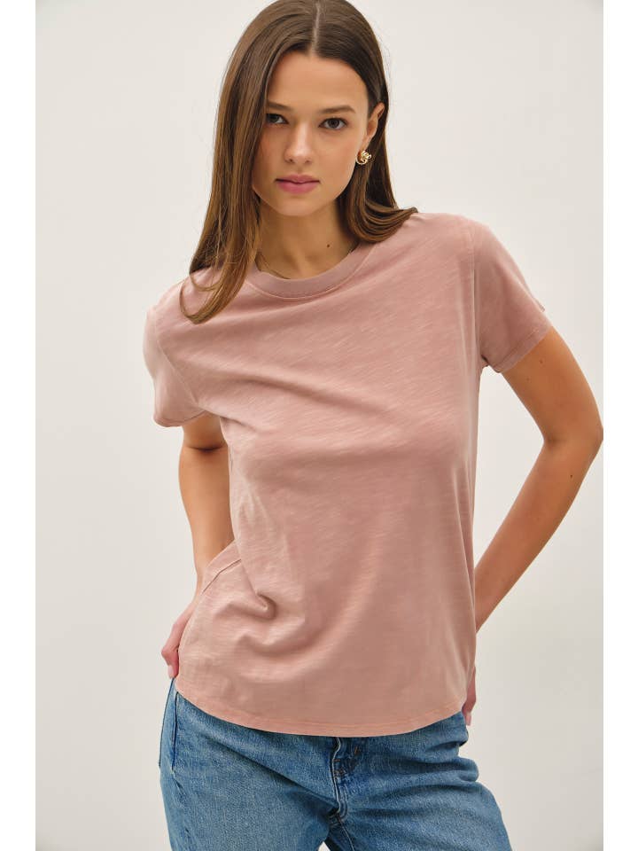 Be Cool - Wholesale T-Shirt - Women's - NEW COLOR-CLASSIC CUT ACID WASH COTTON T-SHIRT
