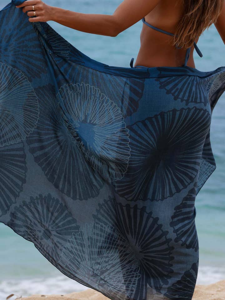 'Opihi Pareo - Azul Marino para venta al por mayor de Tag Aloha Co.