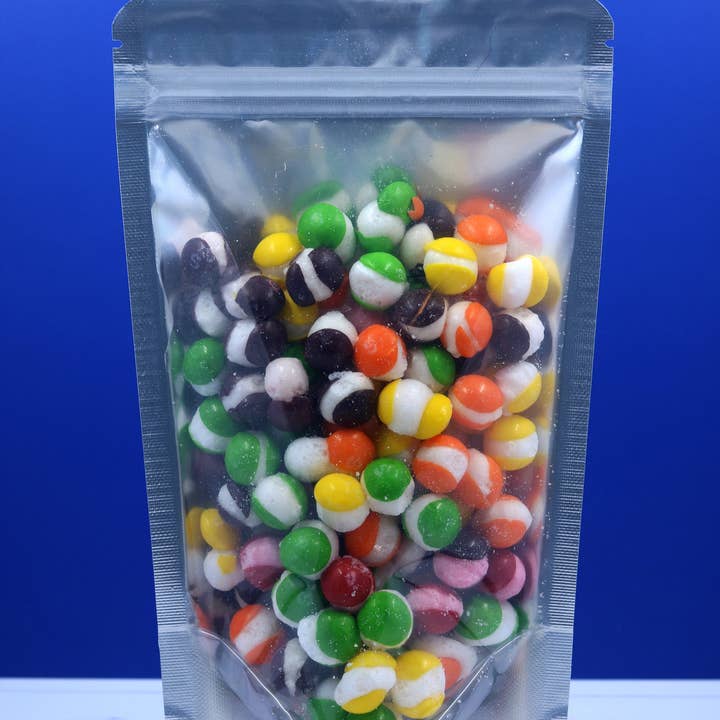 Freeze Dried Rainbow Crunch Fruit Flavored Candy for wholesale by Homesteading in Ohio LLC