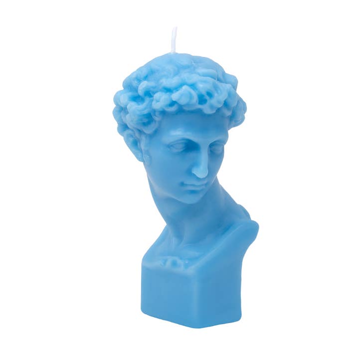 BLUE DAVID BUST CANDLE HF for wholesale by Helio Ferretti
