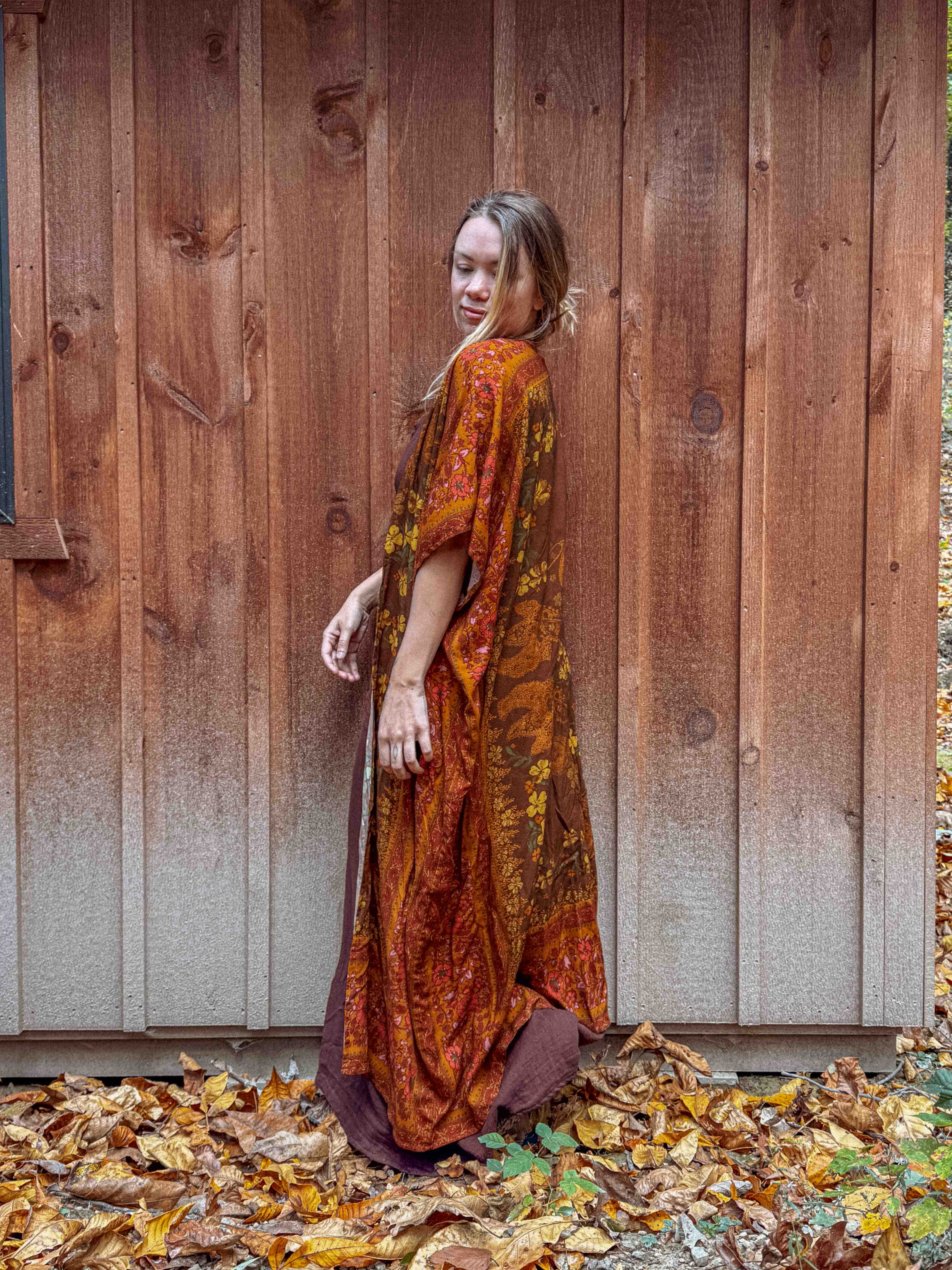 Gardenbelle Shop - Wholesale Kimono - Women's - Fall Printed Long Duster Kimono, Floral Long Open Kimono11