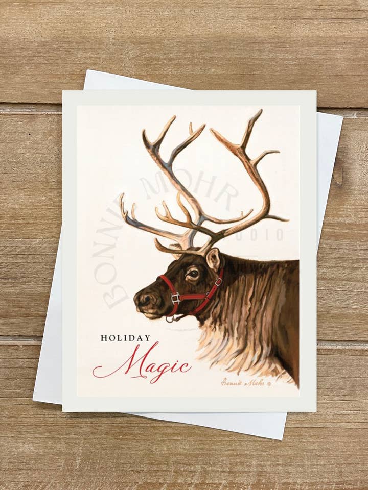 Card - Reindeer Magic for wholesale by Bonnie Mohr Studio