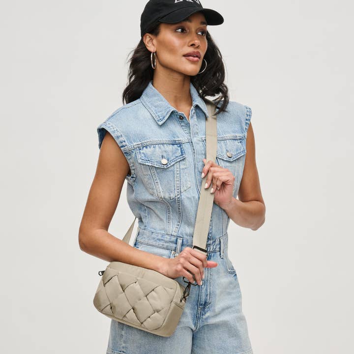 Sol and Selene – bolsa tiracolo - Mulher por atacado – Inspiração - Bolsa a Tiracolo de Nylon Entrançado