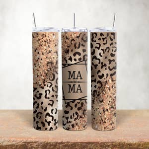 Land of the Free Leopard Tumbler — Coral Tumblers