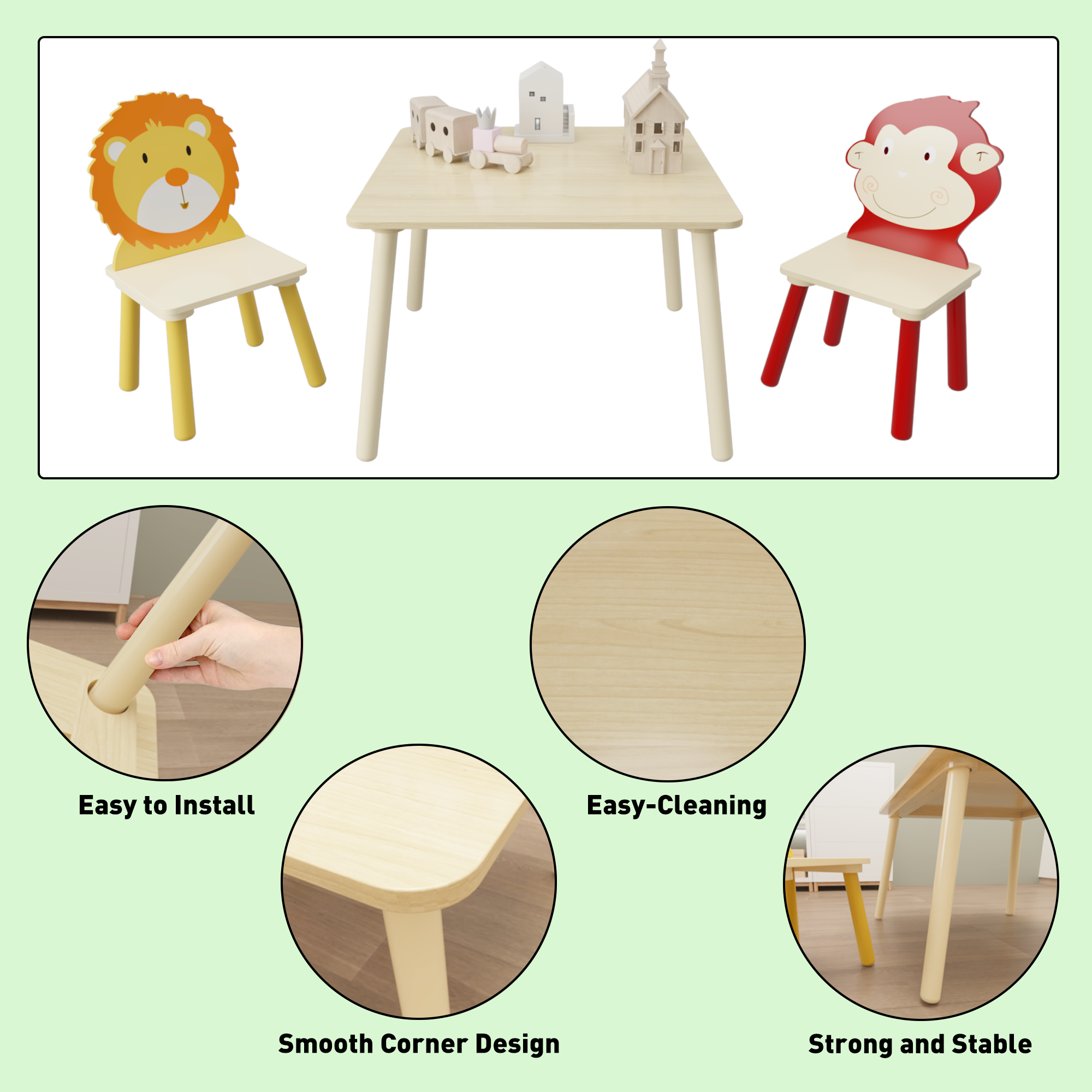39F Inc. - Wholesale Chair - Kids - Kids Animal-Themed Table and Chair Set, Adorable Design25