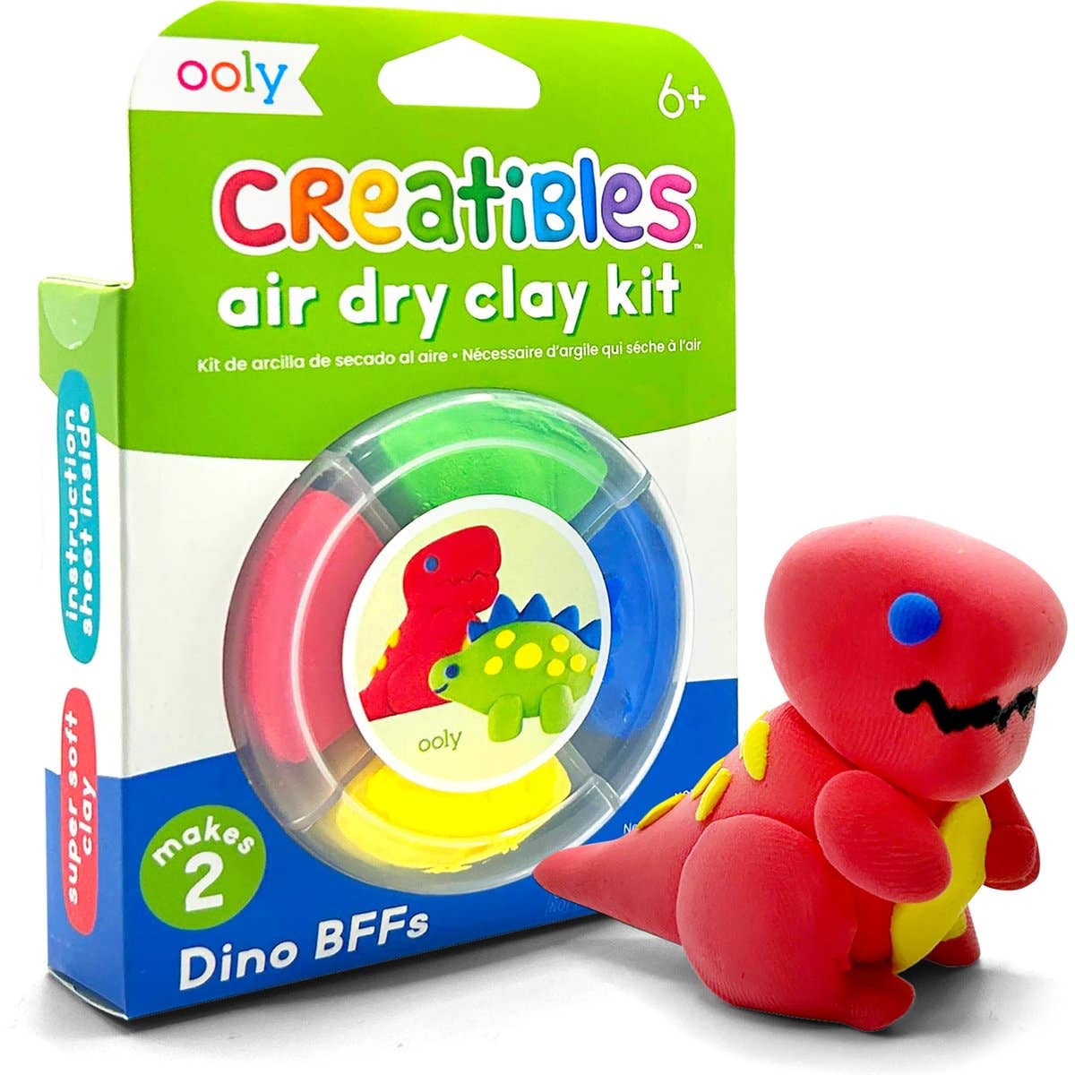 Bobangles - Wholesale DIY craft kit - Ooly Creatibles Air Dry Clay Kit - Dino BBF's0