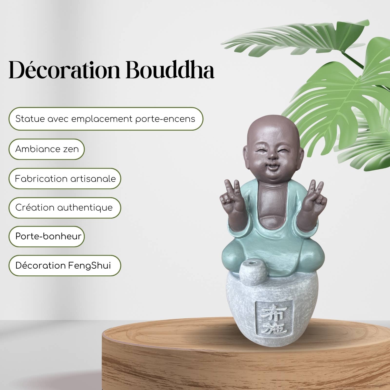 Zen'Arôme - Wholesale Ornament - Buddha Figurine Incense Holder Dana - Zen Meditation Buddha2