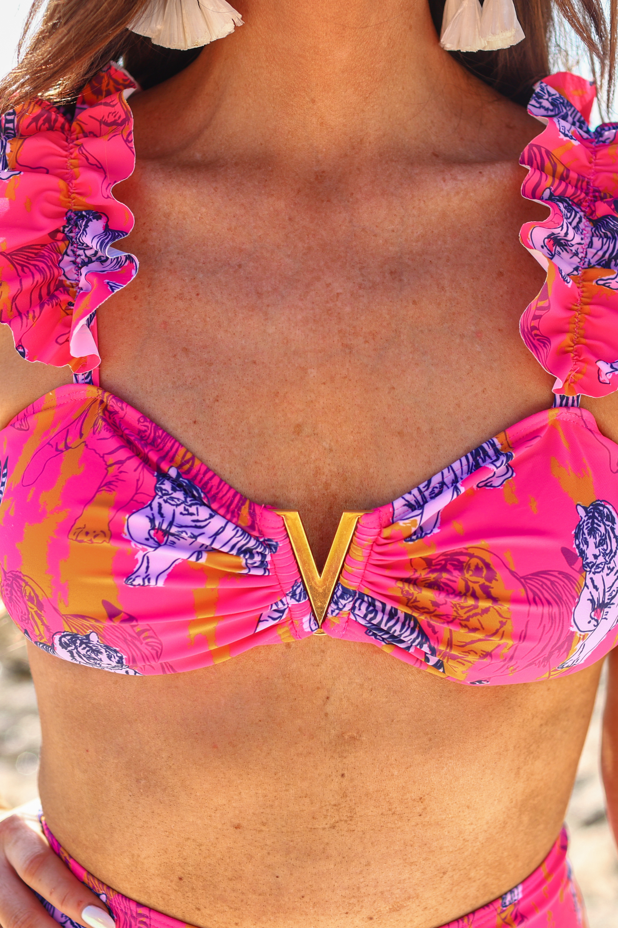 Pink Watch The Waves Two Piece Swimsuit for wholesale on Faire11