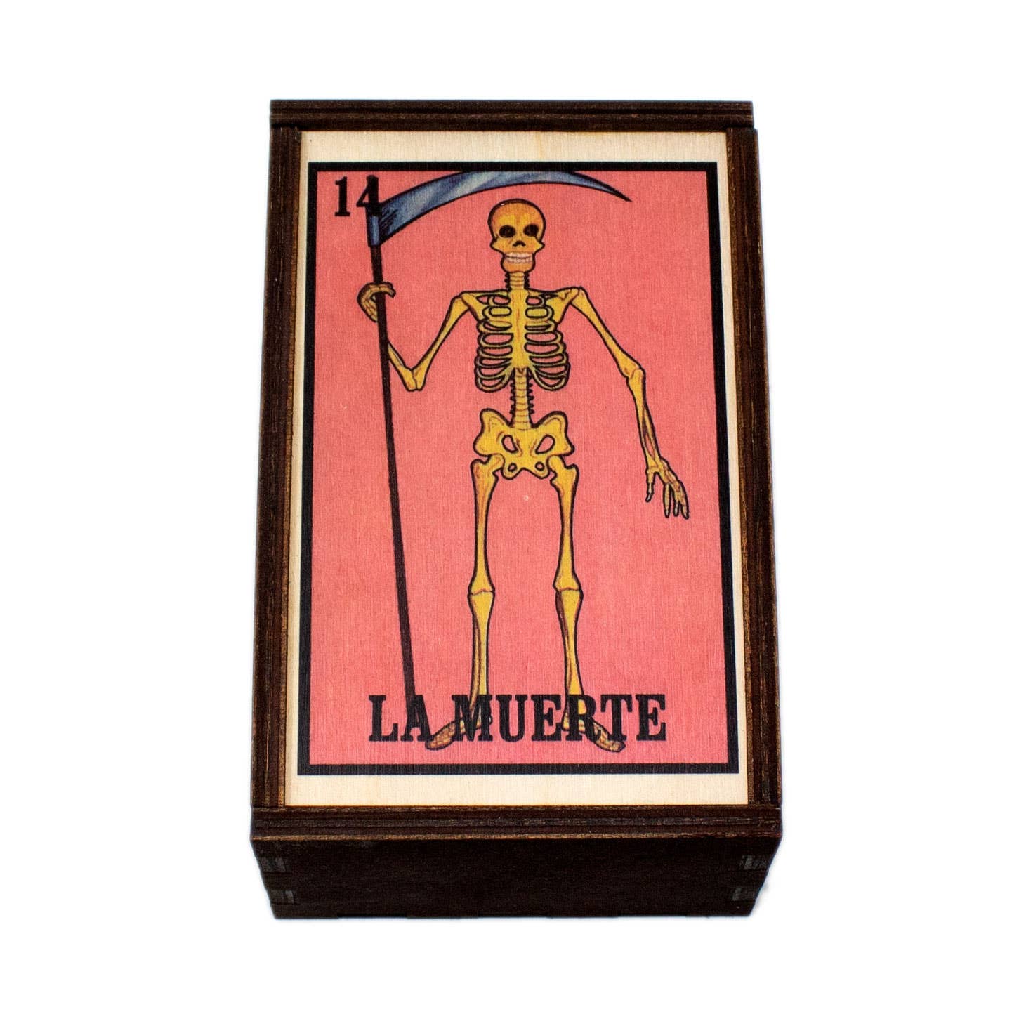 Most Amazing - Wholesale Decorative Box - Loteria Muerte/Death Full Color Tarot Card/Stash Box 4"x6"1