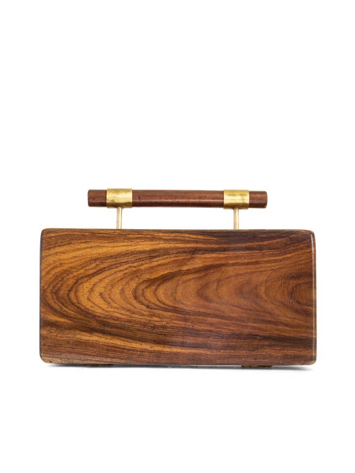Wood Slab Box Bag for wholesale by Equal Hands