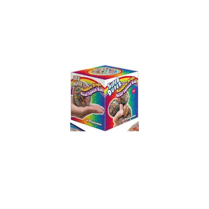 Master Toys & Novelties Inc. - Wholesale Squishy Toy - Kids & Baby - Itty Bitty Rainbow Drops Bead Squish Balls Multicolored1