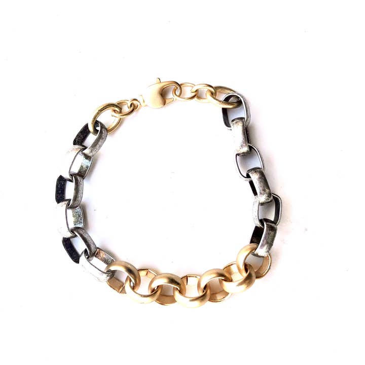 LJ Sonder - Wholesale Link & Chain Bracelet - Atlas - bracelet with mixed metals1