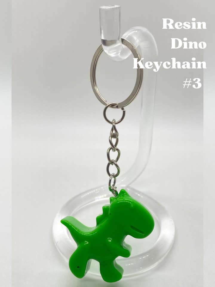 Dino Resin sleutelhangers - SOLID voor wholesale door SkylinnRaeCo