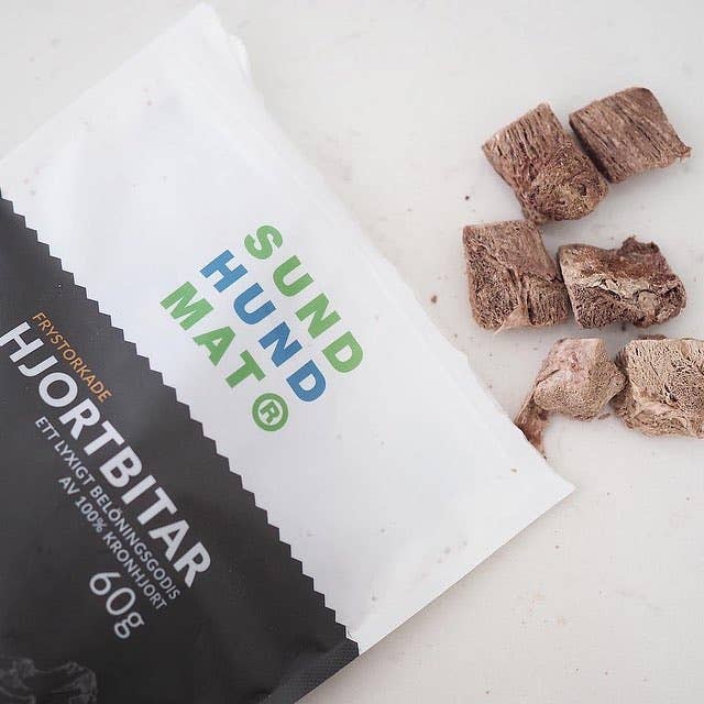 Sund Hundmat – wholesale Pet treats – Dog – Freeze-dried Deer chunks 60g2