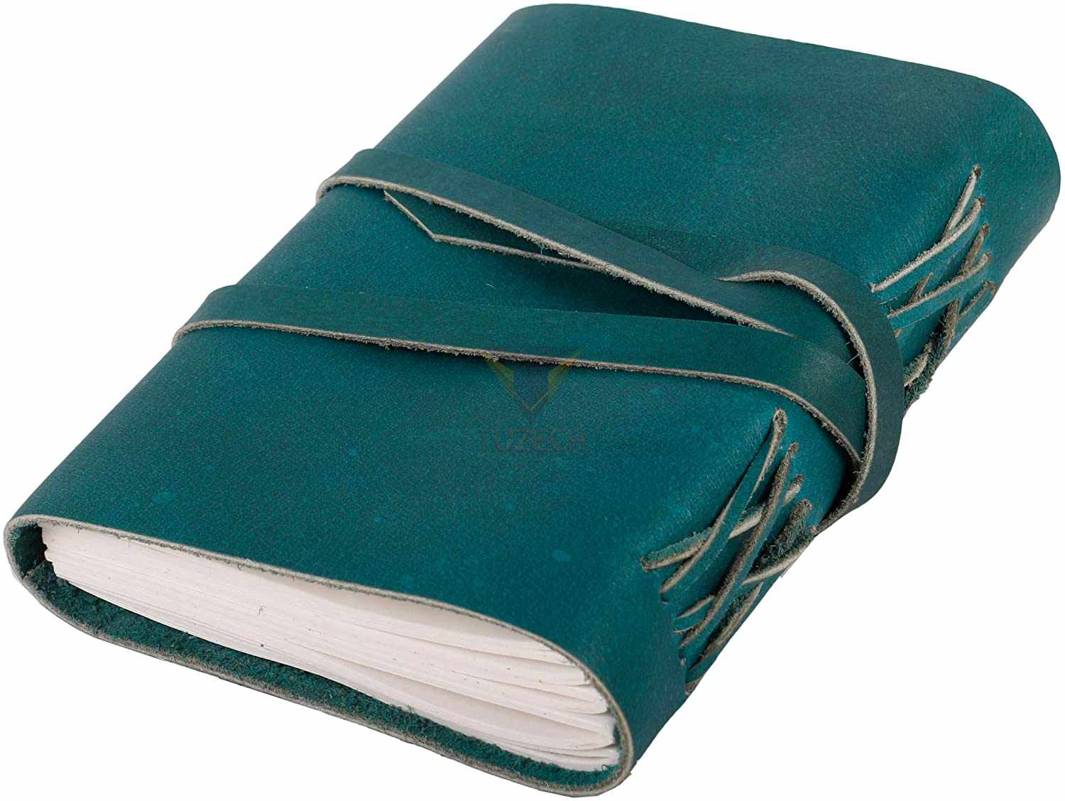 Tuzech Leather - Wholesale Journal/Diary - Tuzech Leather Journal Writing Notebook Antique Handmade Leather Bound Daily Notepad for Men/Women Unlined Paper for Art Sketchbook Travel Diary to Write in 7 Inches8