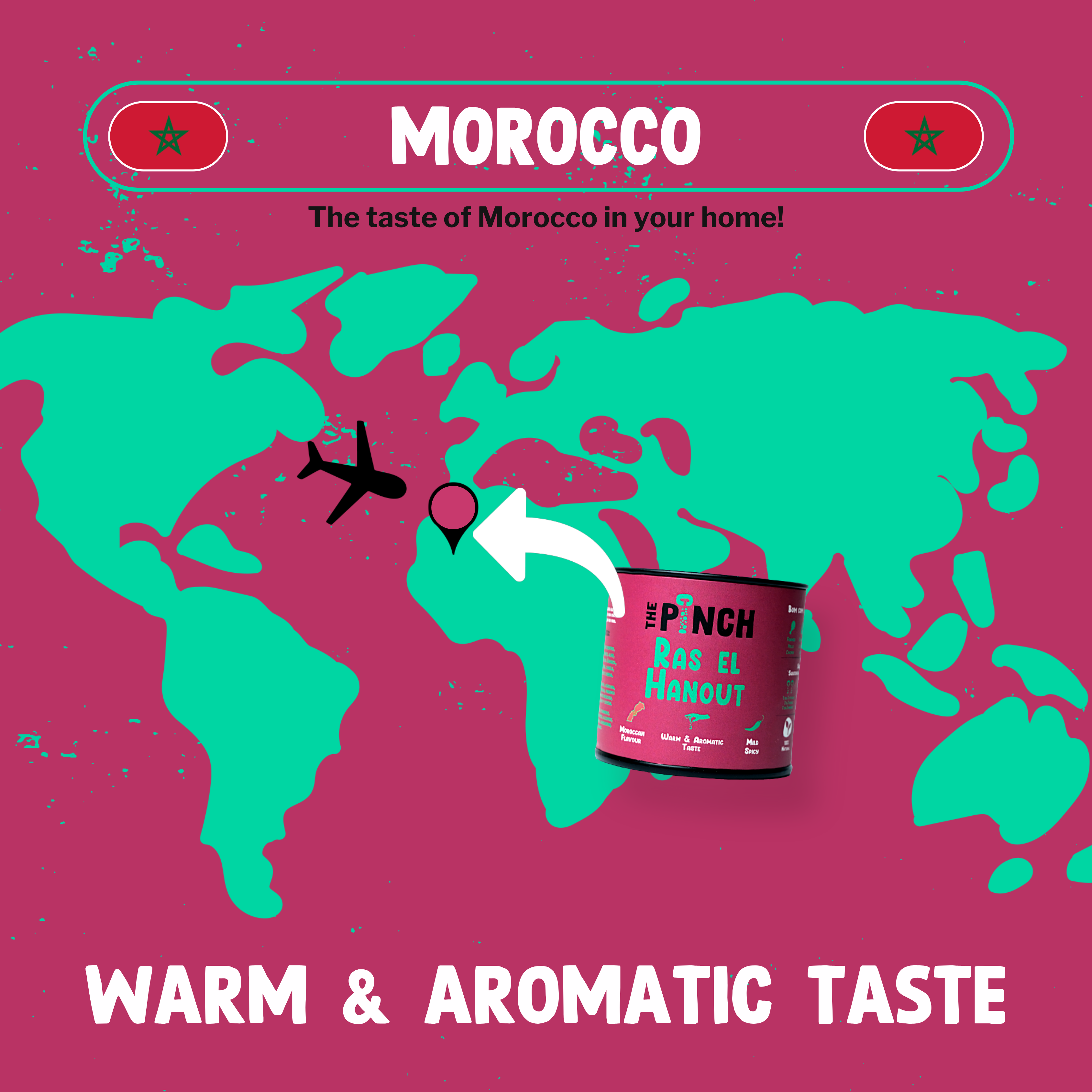 The Pinch - World Spice Blends - Wholesale Dried Spice Mix - Ras-el-Hanout - 45g7