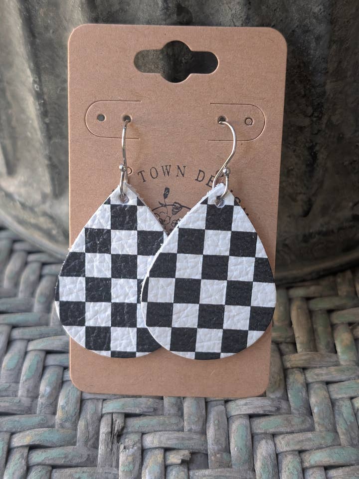 Checkered Teardrops for wholesale by Small Town Designs