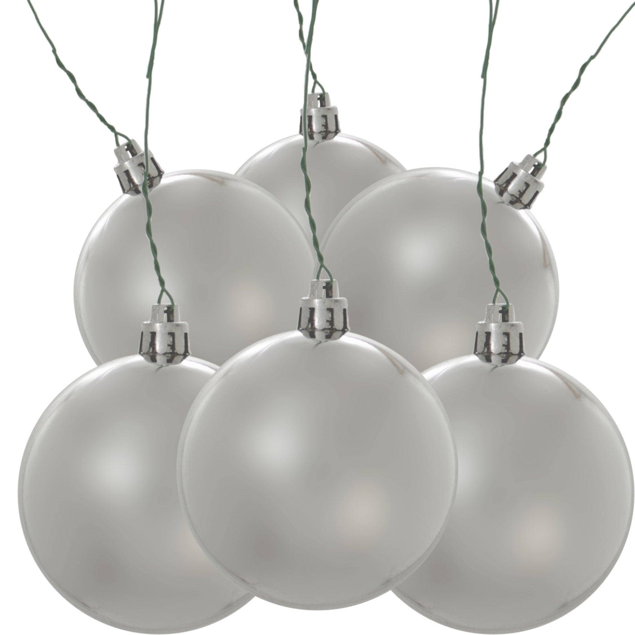 Lee Display - Wholesale Ornament Set - Shiny Silver Ball Ornaments5