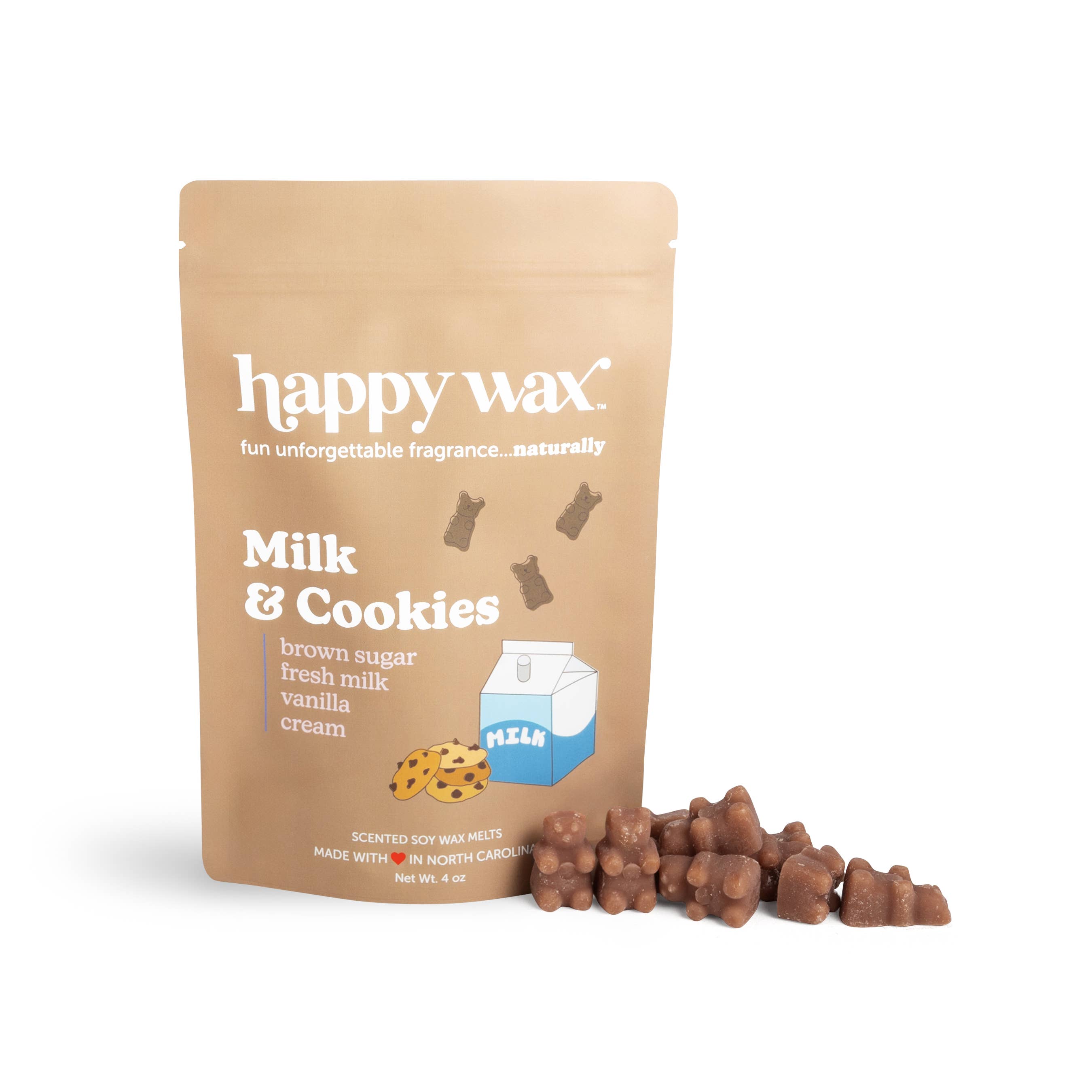 Happy Wax - Wholesale Smeltwax - Melk & Koekjes Wax Melts 4oz Zakje0