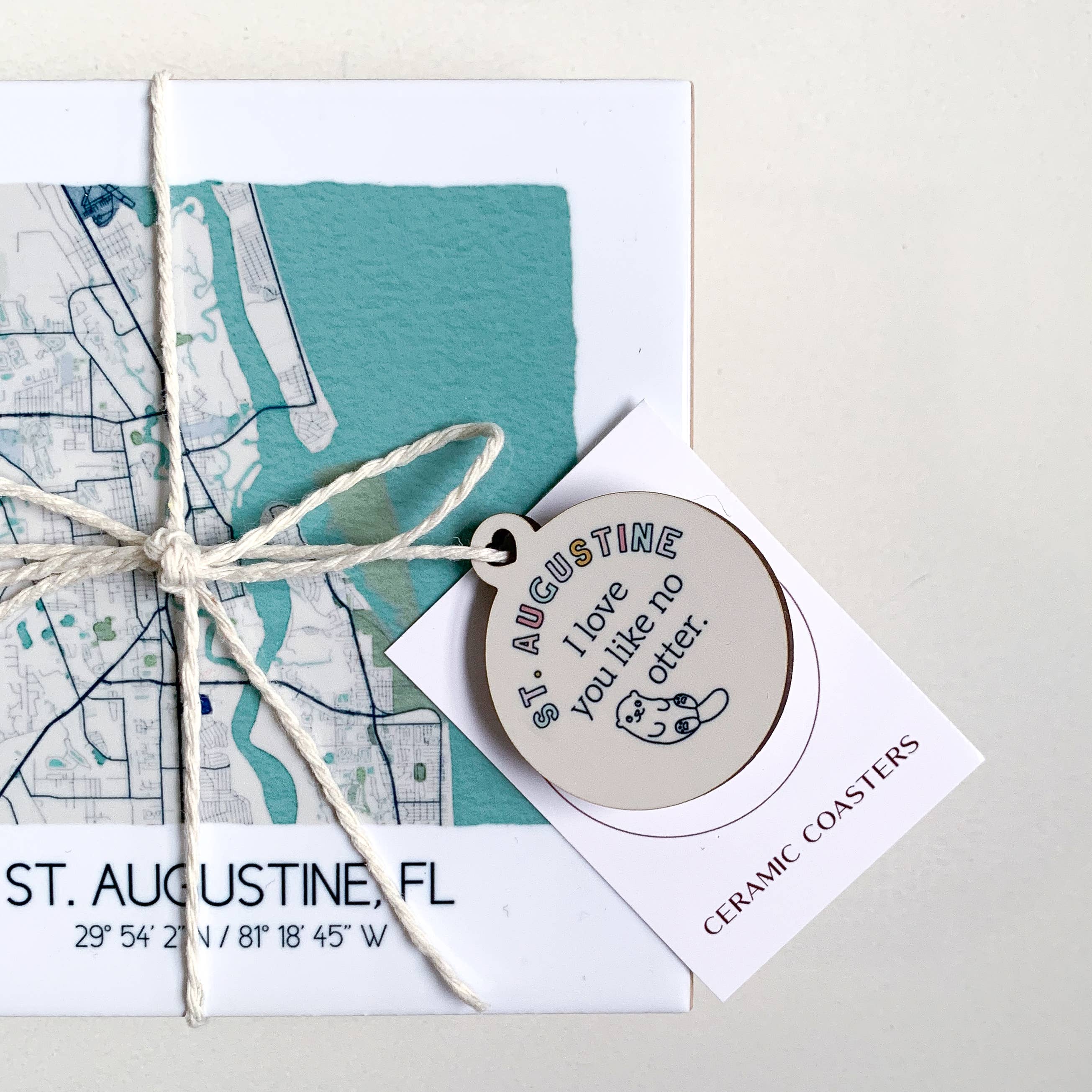 Sparks House Co. - Wholesale Coasters - Lagrange Georgia coasters, watercolor city map coaster set11