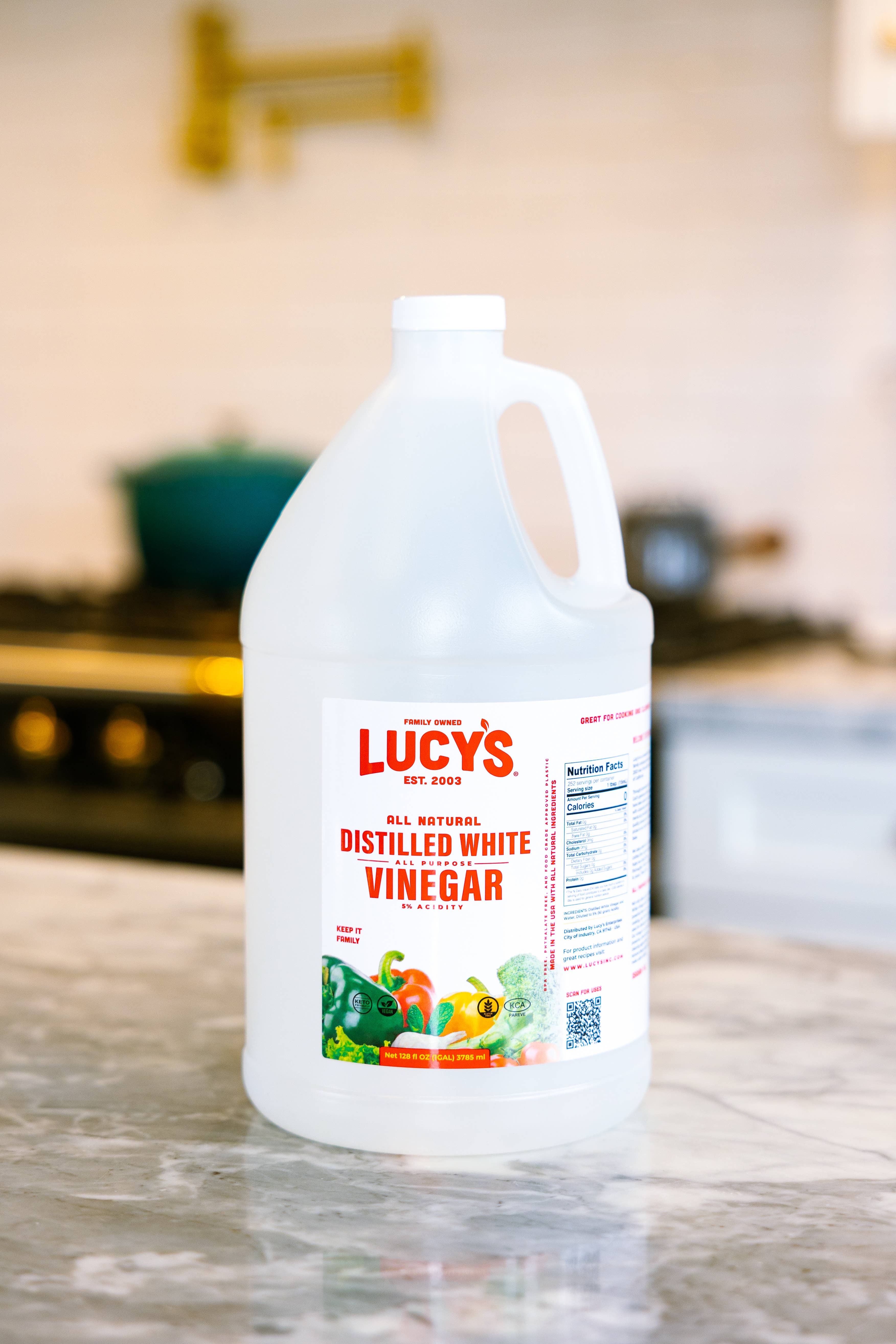 Lucy's - Wholesale Vinegar - Lucy's Family Owned - Natural White Vinegar 128oz.
