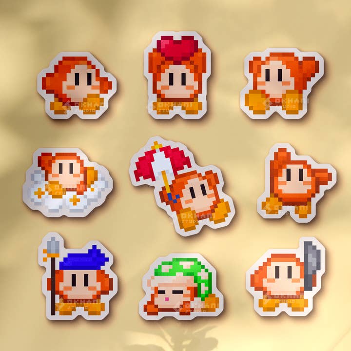 Pacchetto Adesivi Waddle Dee per la vendita all'ingrosso da parte di Okhami Studio