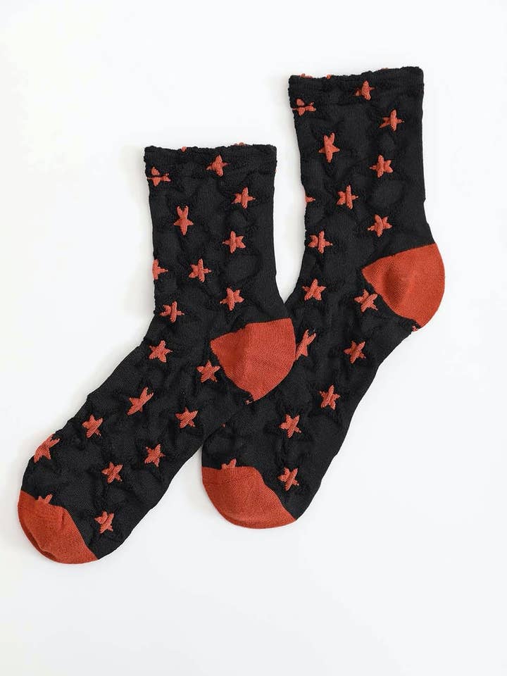 Leto Accessories - Wholesale Socks - Women's - Eco-Friendly Star Design Organic Socks 🌟4