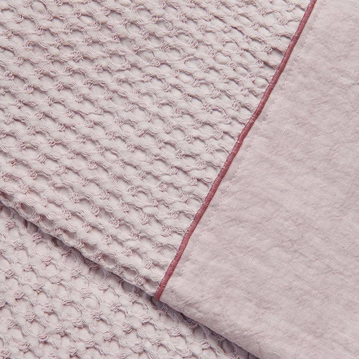 BUSATTI - Wholesale Tea Towel - Cotton honeycomb towel with 1 linen border10