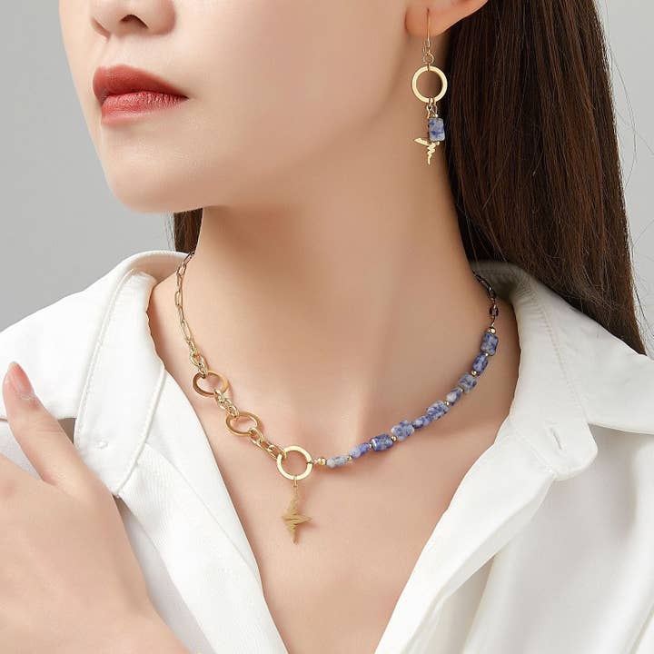 Ursina necklace in stainless steel for wholesale by BELLE MISS