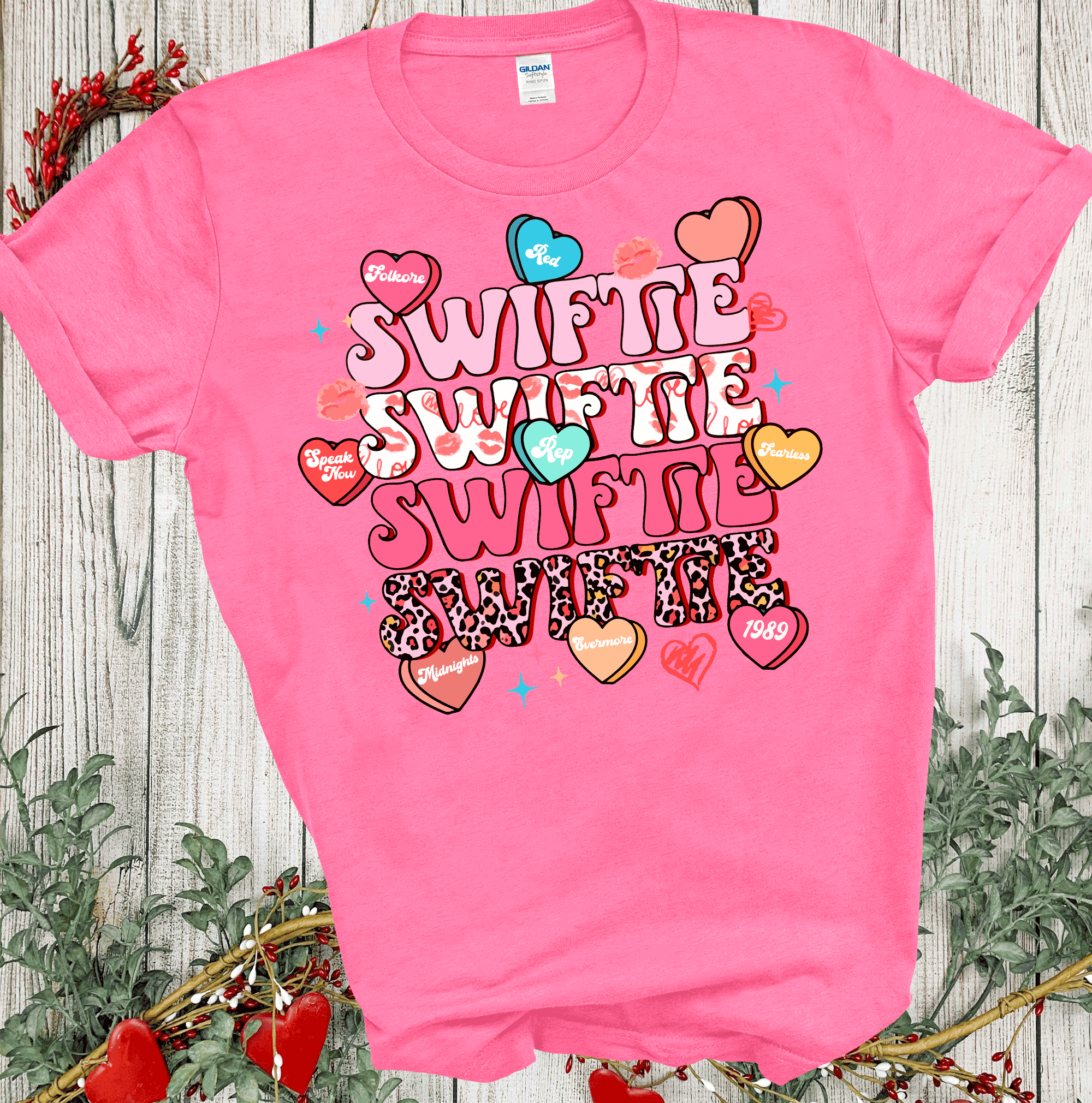 A Blessed Texas Mess Boutique - Wholesale Graphic Sweatshirt - Women's - Swiftie Valentine's Era Tour Sweatshirt Taylor Heart Lips6