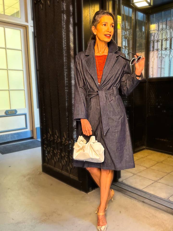 La Peony Clothing - Wholesale Trench Coat - Women's - The Alexandra Denim Trench7