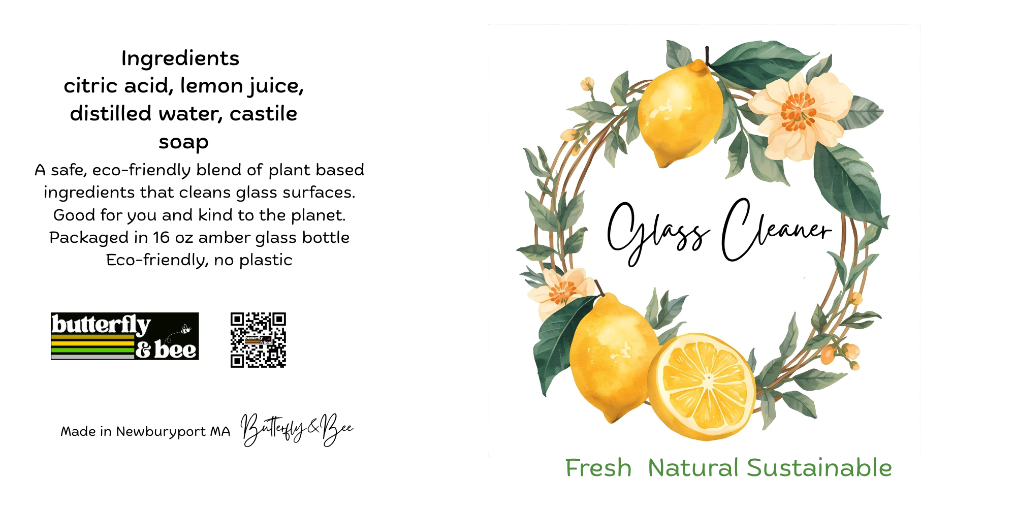 Butterfly&Bee – Engroshandel Glasrens – Naturlig glas- og vinduesrens2