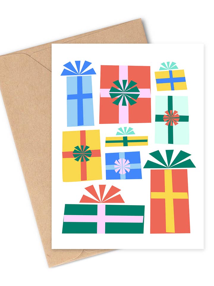 WRAPPED PRESSIES Gratulationskort för wholesale av Two Brides Presents