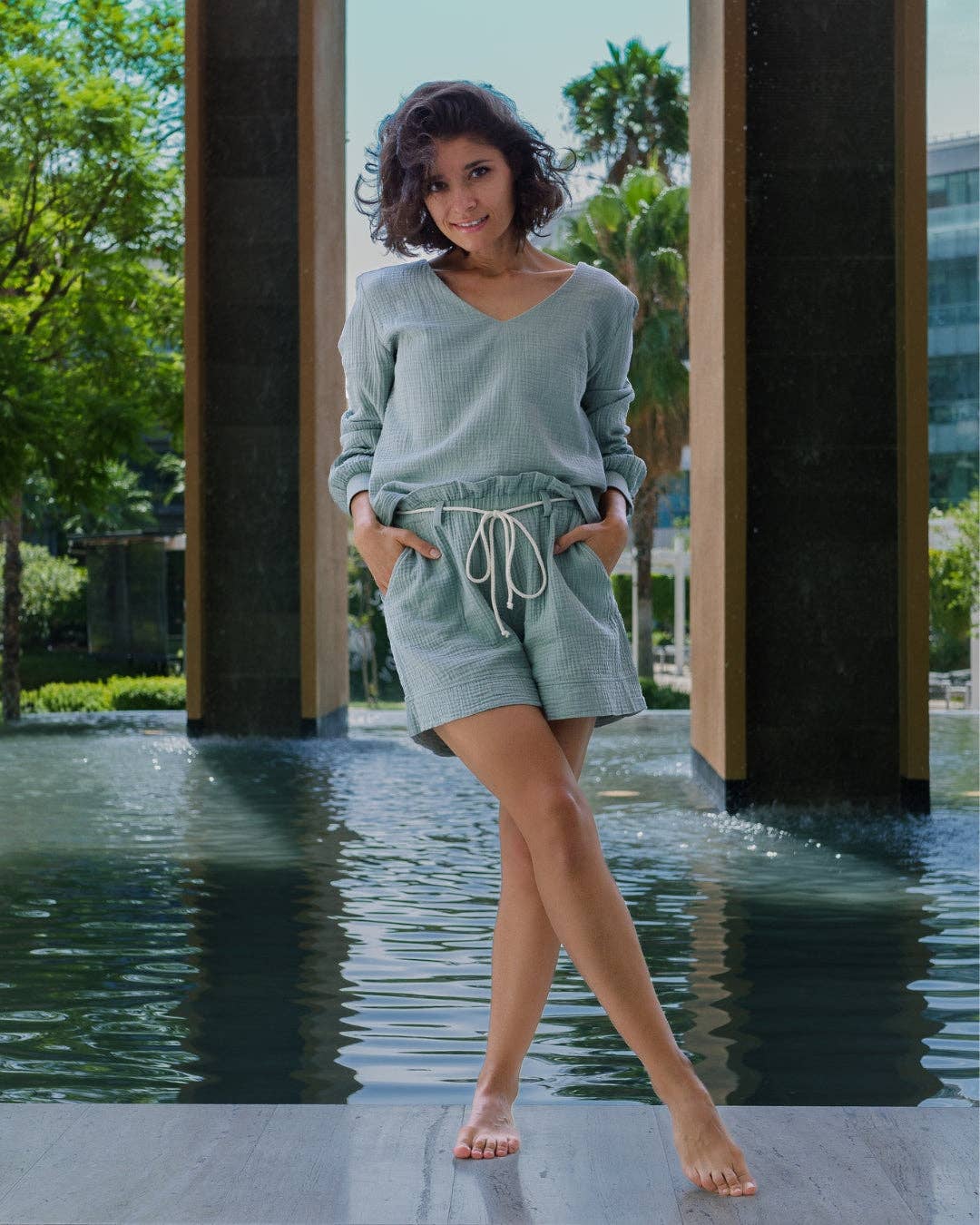 hutch&putch – wholesale Blus - Dam – Musselinblus "Jule" • med ballongärmar6