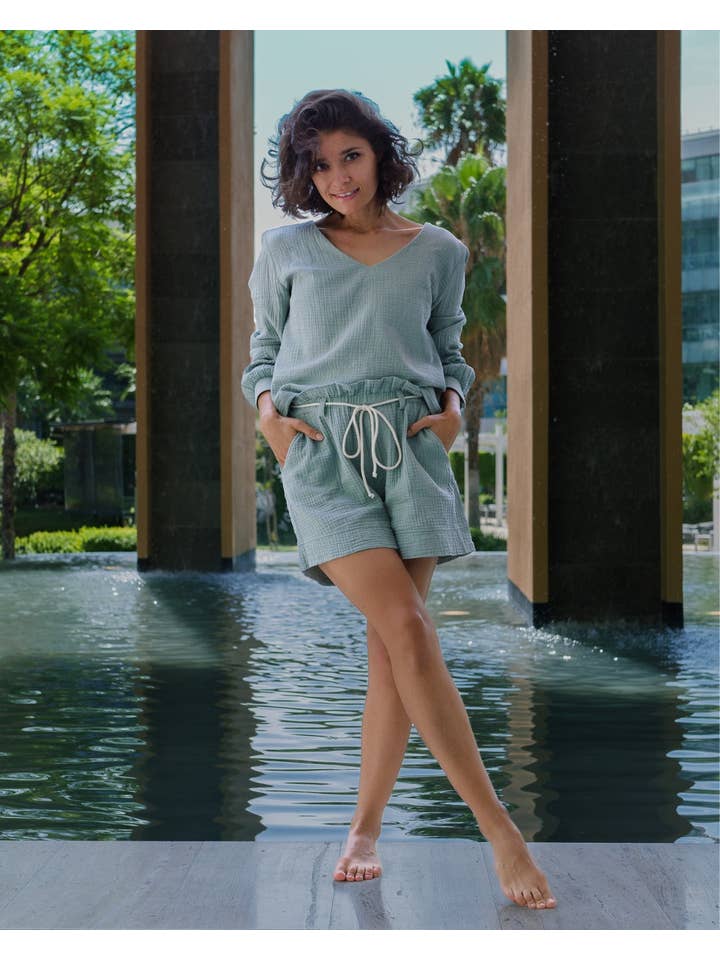 hutch&putch - Wholesale Blouse - Women's - Musselin blouse "Jule" • with balloon sleeves6