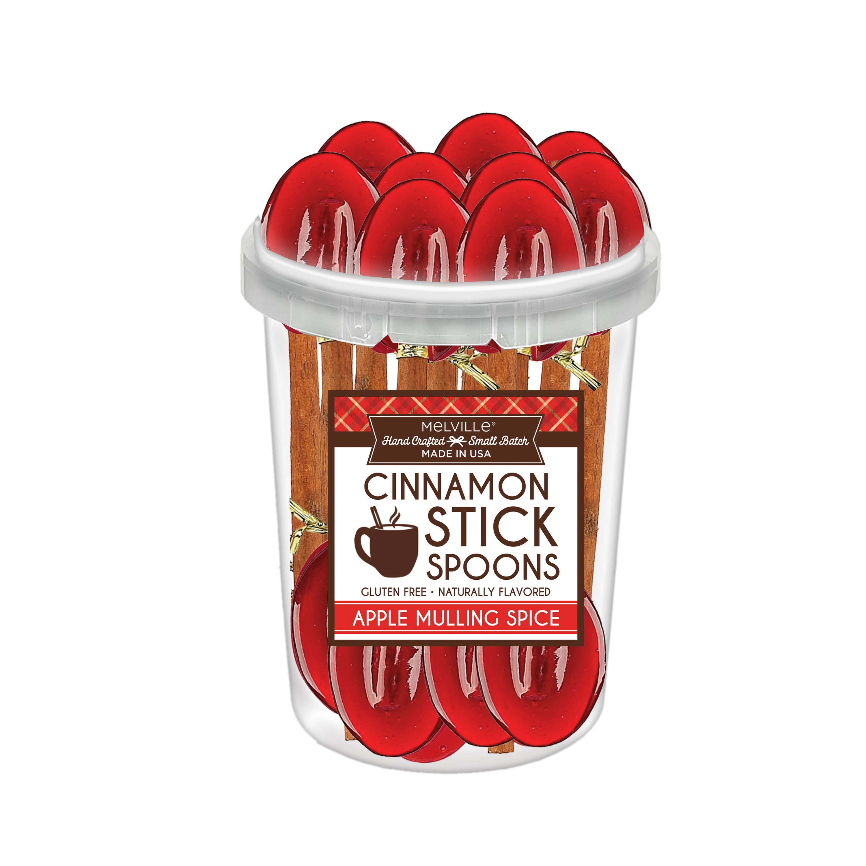 Melville Candy Company - Wholesale Drink Stirrer - Apple Mulling Spice Cinnamon Spoons