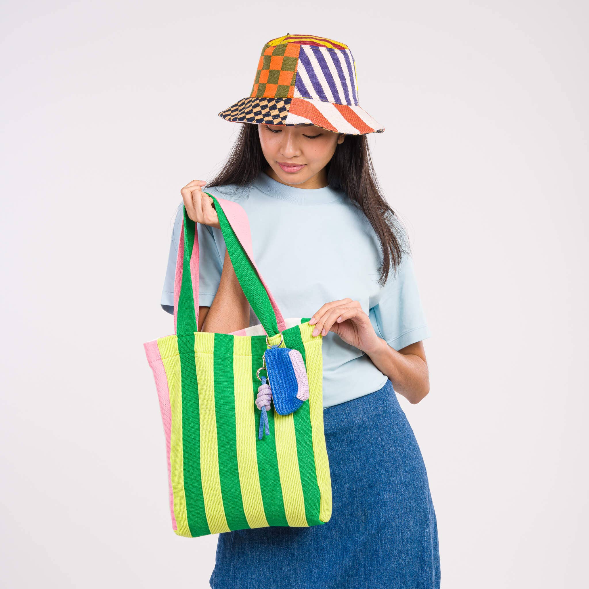 VERLOOP | knits - Wholesale Tote Bag - Women's - Super Stripe Knit Tote13