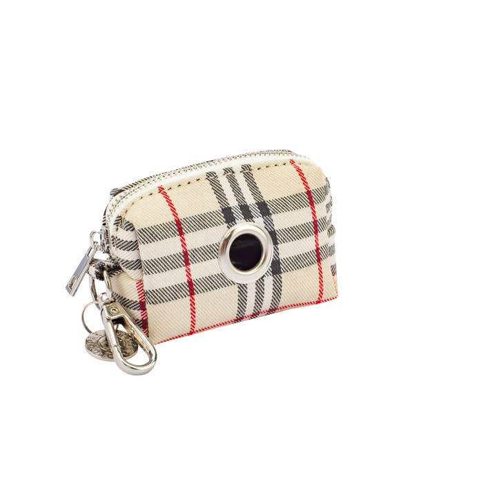 Porte-sac à déchets - Plaid beige pour la vente par Urban Dog Stars
