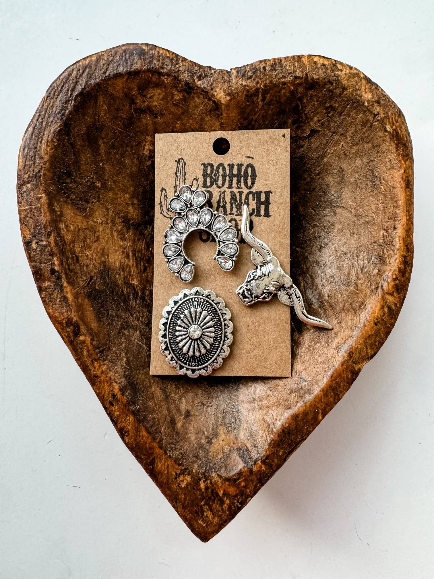 Boho Ranch Shop - Vente Accessoire pour chapeau – femme - Casquette de camionneur western - Set d'épingles magnétiques pour chapeau6