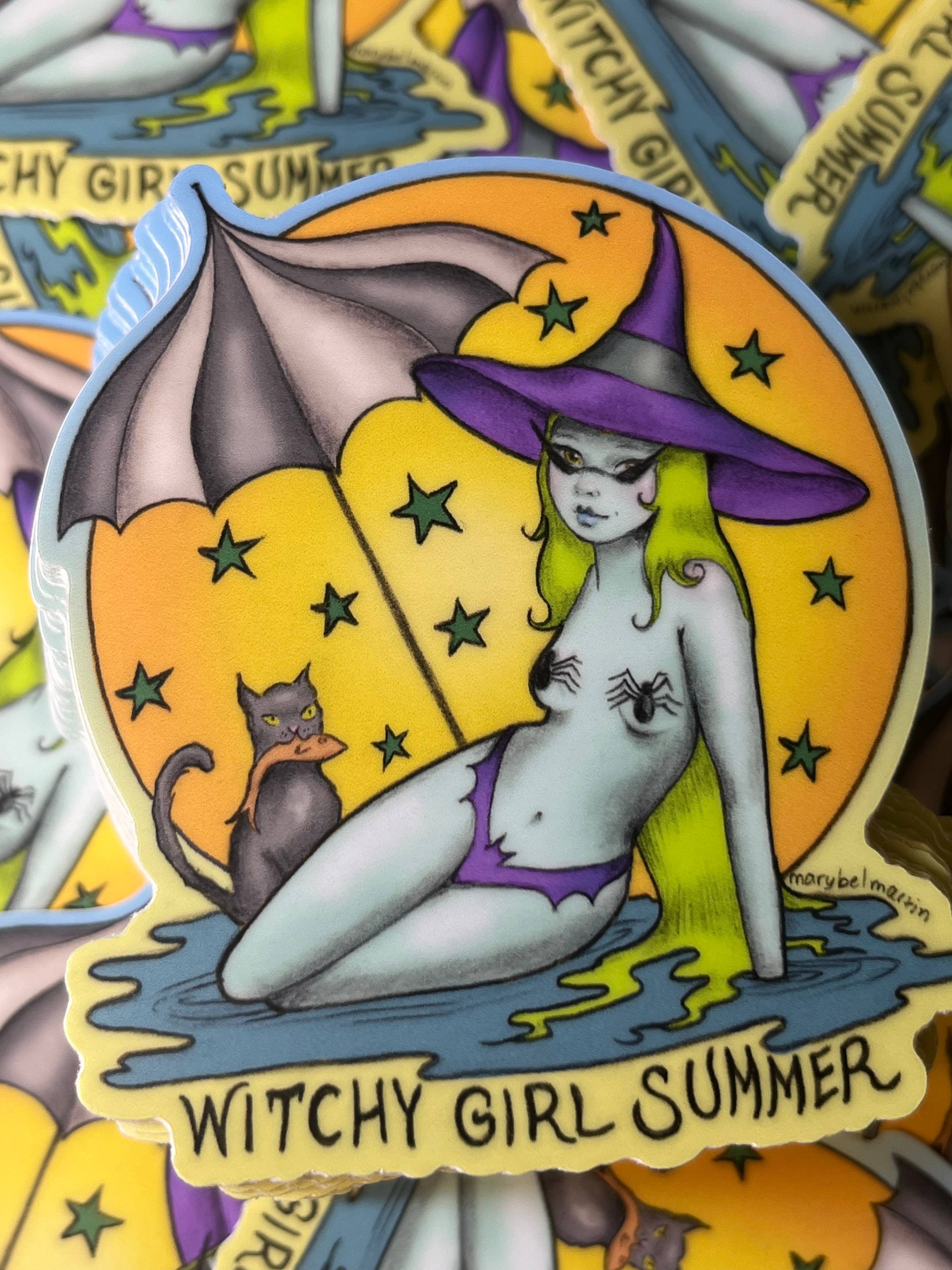 Marybel Martin - Wholesale Sticker - Witchy Girl Summer  3” vinyl sticker 1