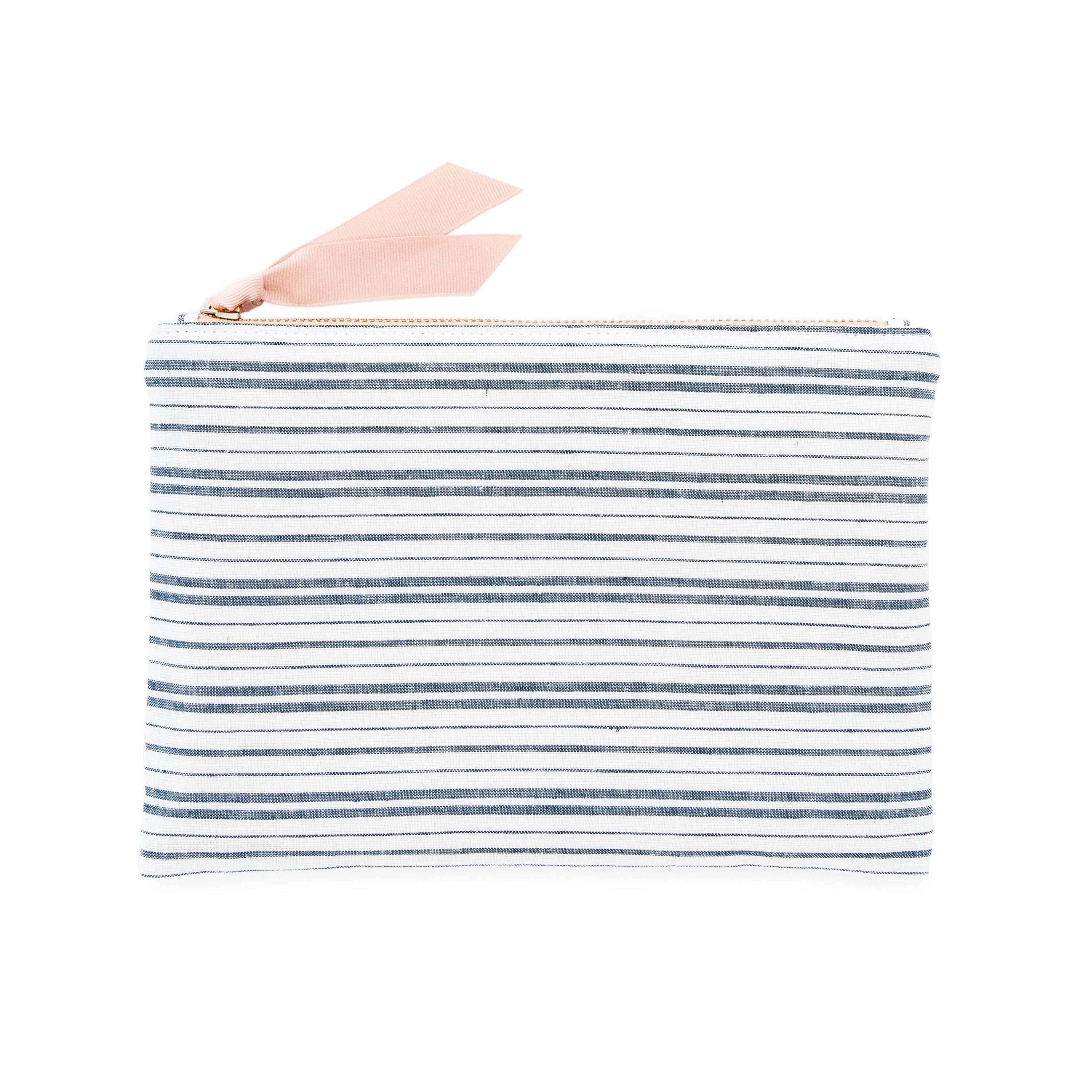 Wholesale Signature Pouch, Chambray Stripe for your store
