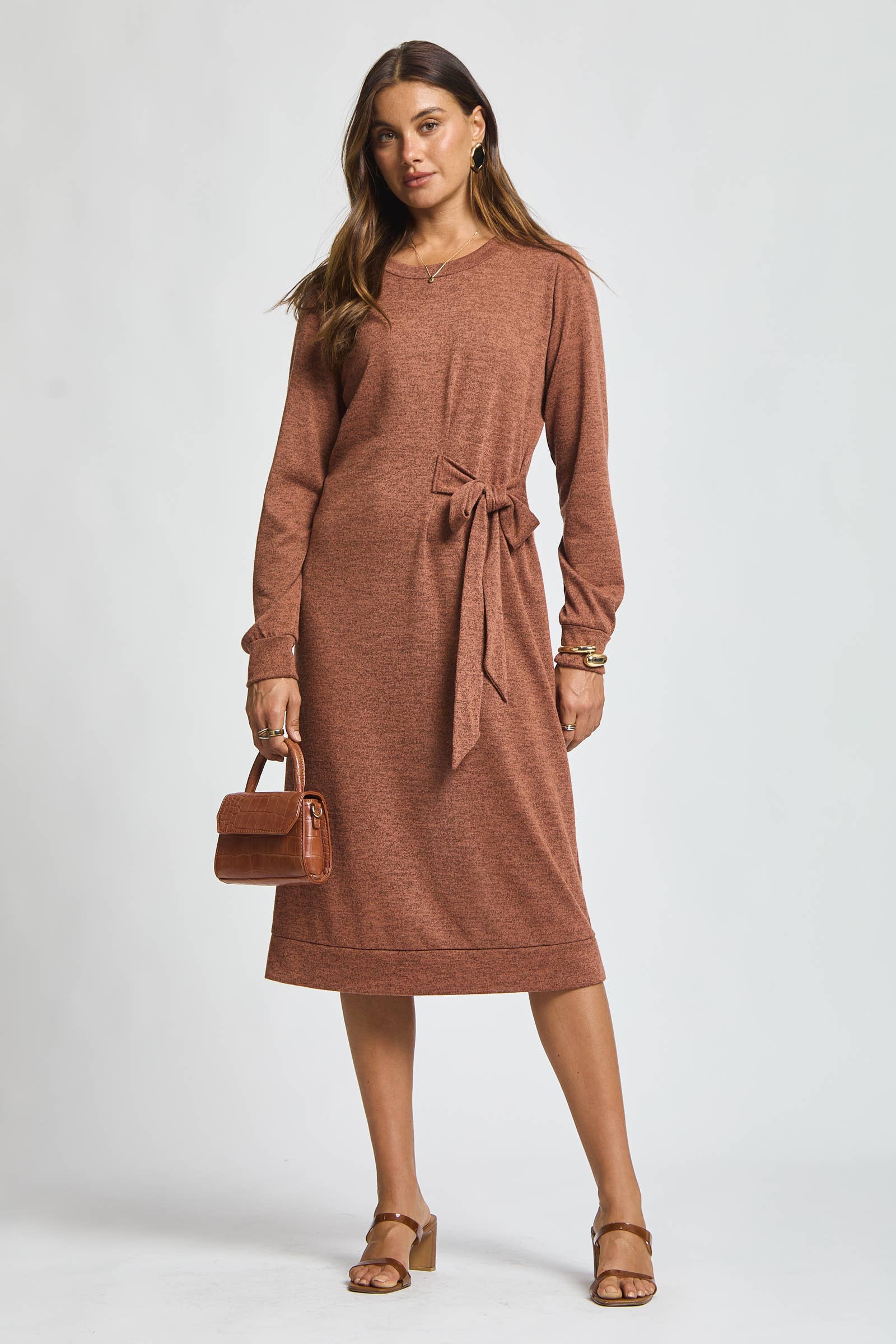 Dear Scarlett - Wholesale Dress - Women's - Hacci Knit Tunic Dress TRV-TIMELESS4